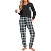 Black and Dark Gray Plaid