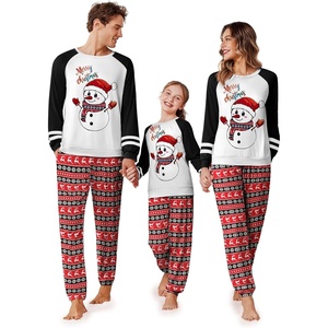 image:imageEkouaer Family Christmas Pajamas Matching Sets Long Sleeve Couple Pjs Holiday Sleepwear Soft Loungewear with PocketsBlack Redsnowman