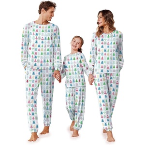 image:imageEkouaer Family Christmas Pajamas Matching Sets Long Sleeve Couple Pjs Holiday Sleepwear Soft Loungewear with PocketsGreenpine Tree