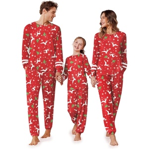 image:imageEkouaer Family Christmas Pajamas Matching Sets Long Sleeve Couple Pjs Holiday Sleepwear Soft Loungewear with PocketsRedelk