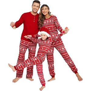 image:imageEkouaer Family Christmas Pajamas Matching Sets Womens Mens Pjs Long Sleeve Sleepwear Holiday Lounge Sets01 Redsnowflake