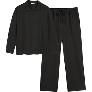 image:imageEkouaer Lounge Sets for Women 2 Piece Outfits 2024 Long Sleeve Top with Pants Sweatsuit Tracksuit SXXLBlack