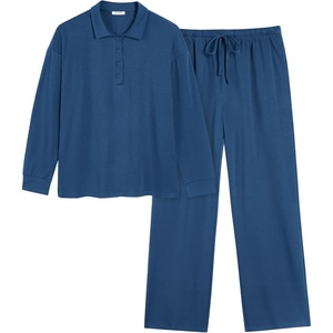 image:imageEkouaer Lounge Sets for Women 2 Piece Outfits 2024 Long Sleeve Top with Pants Sweatsuit Tracksuit SXXLNavy