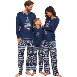 image:imageEkouaer Matching Family Sets Christmas Pajamas Set Xmas PJS Sleepwear Soft Christmas Matching JammiesBlue Snowflakes