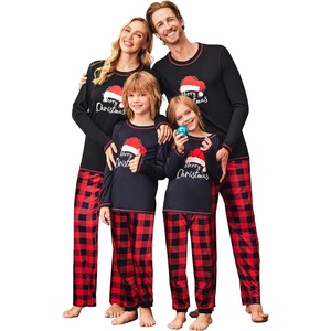 image:imageEkouaer Matching Family Sets Christmas Pajamas Set Xmas PJS Sleepwear Soft Christmas Matching JammiesChristmas Hat Plaid