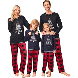 image:imageEkouaer Matching Family Sets Christmas Pajamas Set Xmas PJS Sleepwear Soft Christmas Matching JammiesChristmas Tree Plaid