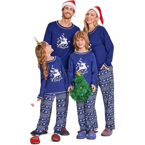 image:imageEkouaer Matching Family Sets Christmas Pajamas Set Xmas PJS Sleepwear Soft Christmas Matching JammiesNavy Elk Snowflake