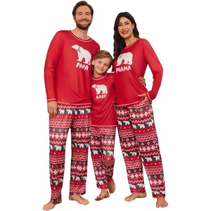 image:imageEkouaer Matching Family Sets Christmas Pajamas Set Xmas PJS Sleepwear Soft Christmas Matching JammiesRed