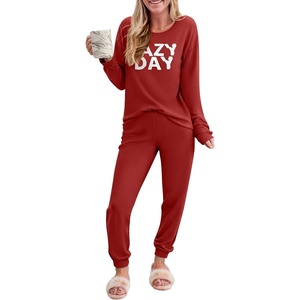 image:imageEkouaer Pajama Sets for Women 2 Piece Plaid Pjs Long Sleeve Lounge Sets Comfy Gingham Nightwear with PocketsRed
