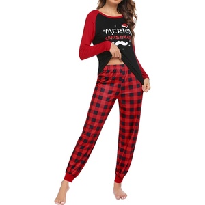 image:imageEkouaer Womens Pajama Set Christmas Pjs Long Sleeve Print Tops and Pajamas Pants Soft Sleepwear SetApattern1plaid