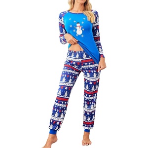 image:imageEkouaer Womens Pajama Set Christmas Pjs Long Sleeve Print Tops and Pajamas Pants Soft Sleepwear SetPat13snowman  Tree