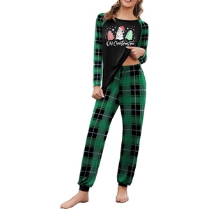 image:imageEkouaer Womens Pajama Set Christmas Pjs Long Sleeve Print Tops and Pajamas Pants Soft Sleepwear SetPat14tree