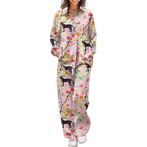 image:imageEkouaer Womens Satin Silky Pajama Set 2 Piece Print PJs Soft Loungewear Button Down Sleepwear with Elastic Waist Long PantsBblack Panther Seed