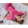 image:imageEkouaer 100 Cotton Pajama for Women Short Sleeve Pj Top With Long Pants 2 Piece Lounge Set with PocketRose Red