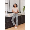 image:imageEkouaer 2 Pack Pajamas for Women Set Short Sleeve Sleepwear Top and Pants Pjs Soft Printed Lounge Sets with PocketsPink Grey StarCashew Flower