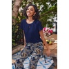 image:imageEkouaer 2 Pack Pajamas for Women Set Short Sleeve Sleepwear Top and Pants Pjs Soft Printed Lounge Sets with PocketsPink Grey StarCashew Flower