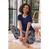 image:imageEkouaer 2 Pack Pajamas for Women Set Short Sleeve Sleepwear Top and Pants Pjs Soft Printed Lounge Sets with PocketsPink Grey StarCashew Flower