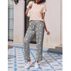 image:imageEkouaer 2 Pack Pajamas for Women Set Short Sleeve Sleepwear Top and Pants Pjs Soft Printed Lounge Sets with PocketsPink Grey StarNavy Blue Star