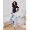 image:imageEkouaer 2 Packs Pajamas for Women Set Cap Sleeve Top and Pants Soft Sleepwear Comfy Pjs Set with Pockets LoungewearGrey StarsBlue Stars