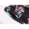 image:imageEkouaer 3 PCS Capri Pajamas for Women Set Short Sleeve Pajama Sets Floral Pj Sets Soft Sleepwear with PocketsBlack Flowers