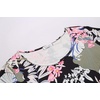 image:imageEkouaer 3 PCS Capri Pajamas for Women Set Short Sleeve Pajama Sets Floral Pj Sets Soft Sleepwear with PocketsBlack Leaves