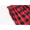image:imageEkouaer 3 PCS Capri Pajamas for Women Set Short Sleeve Pajama Sets Floral Pj Sets Soft Sleepwear with PocketsBlack Red Plaid