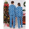 image:imageEkouaer Christmas Family Matching Pajamas Long Sleeve Button Down Pj Set Festival Party SleepwearBlue Bear
