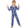 image:imageEkouaer Christmas Family Matching Pajamas Long Sleeve Button Down Pj Set Festival Party SleepwearBluePolar Bear