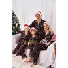 image:imageEkouaer Christmas Family Matching Pajamas Long Sleeve Button Down Pj Set Festival Party SleepwearChristmas Black