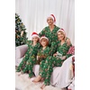 image:imageEkouaer Christmas Family Matching Pajamas Long Sleeve Button Down Pj Set Festival Party SleepwearChristmas Green