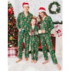 image:imageEkouaer Christmas Family Matching Pajamas Long Sleeve Button Down Pj Set Festival Party SleepwearChristmas Green