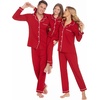 image:imageEkouaer Christmas Family Matching Pajamas Long Sleeve Button Down Pj Set Festival Party SleepwearChristmas Red