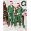 image:imageEkouaer Christmas Family Matching Pajamas Long Sleeve Button Down Pj Set Festival Party SleepwearDeep Green Snowman 2