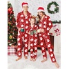 image:imageEkouaer Christmas Family Matching Pajamas Long Sleeve Button Down Pj Set Festival Party SleepwearDeep Red Santa Claus