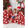 image:imageEkouaer Christmas Family Matching Pajamas Long Sleeve Button Down Pj Set Festival Party SleepwearDeep Red Santa Claus