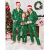 image:imageEkouaer Christmas Family Matching Pajamas Long Sleeve Button Down Pj Set Festival Party SleepwearGreen Christmas Tree