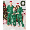 image:imageEkouaer Christmas Family Matching Pajamas Long Sleeve Button Down Pj Set Festival Party SleepwearGreenSanta Claus