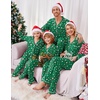 image:imageEkouaer Christmas Family Matching Pajamas Long Sleeve Button Down Pj Set Festival Party SleepwearGreenSanta Claus