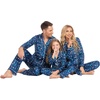 image:imageEkouaer Christmas Family Matching Pajamas Long Sleeve Button Down Pj Set Festival Party SleepwearNavy BlueXmas Tree
