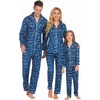 image:imageEkouaer Christmas Family Matching Pajamas Long Sleeve Button Down Pj Set Festival Party SleepwearNavy BlueXmas Tree