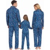 image:imageEkouaer Christmas Family Matching Pajamas Long Sleeve Button Down Pj Set Festival Party SleepwearNavy BlueXmas Tree