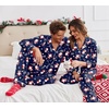 image:imageEkouaer Christmas Family Matching Pajamas Long Sleeve Button Down Pj Set Festival Party SleepwearNavy Snowman