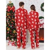 image:imageEkouaer Christmas Family Matching Pajamas Long Sleeve Button Down Pj Set Festival Party SleepwearRed Santa Claus