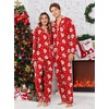 image:imageEkouaer Christmas Family Matching Pajamas Long Sleeve Button Down Pj Set Festival Party SleepwearRed Santa Claus
