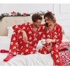 image:imageEkouaer Christmas Family Matching Pajamas Long Sleeve Button Down Pj Set Festival Party SleepwearRed Santa Claus
