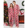 image:imageEkouaer Christmas Family Matching Pajamas Long Sleeve Button Down Pj Set Festival Party SleepwearRed Striped Santa Claus
