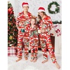image:imageEkouaer Christmas Family Matching Pajamas Long Sleeve Button Down Pj Set Festival Party SleepwearRed Vacation