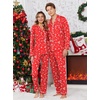 image:imageEkouaer Christmas Family Matching Pajamas Long Sleeve Button Down Pj Set Festival Party SleepwearRedTreeSock