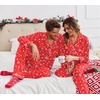 image:imageEkouaer Christmas Family Matching Pajamas Long Sleeve Button Down Pj Set Festival Party SleepwearRedTreeSock