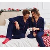 image:imageEkouaer Christmas Family Matching Pajamas Long Sleeve Button Down Pj Set Festival Party SleepwearSolidnavu Blue